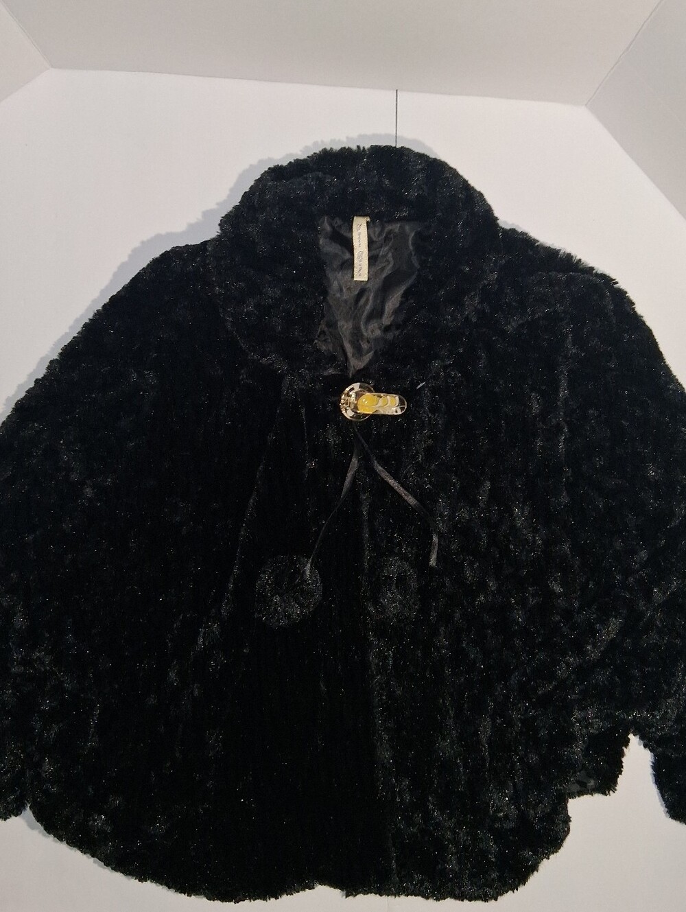 Classic Black Faux Fur Women's Coat
